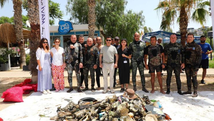 BODRUM GÜMBET’TE DENİZ DİBİ TEMİZLİĞİ