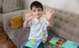 Evde eğitim gören özel çocuklara 23 Nisan Sürprizi